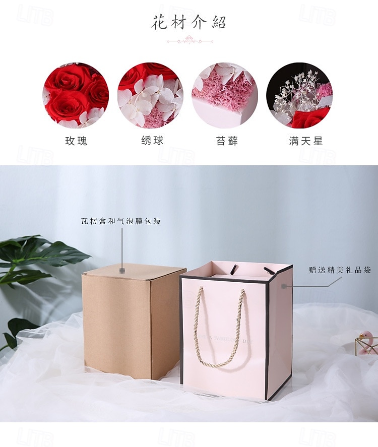 Presentes para mulheres, urso de musgo com rosa vermelha preservada e colar, presentes românticos e eternos para o Dia dos Namorados com caixa de presente, caixa de joias com rosas para mães e de 2026 por $47.99 –P3