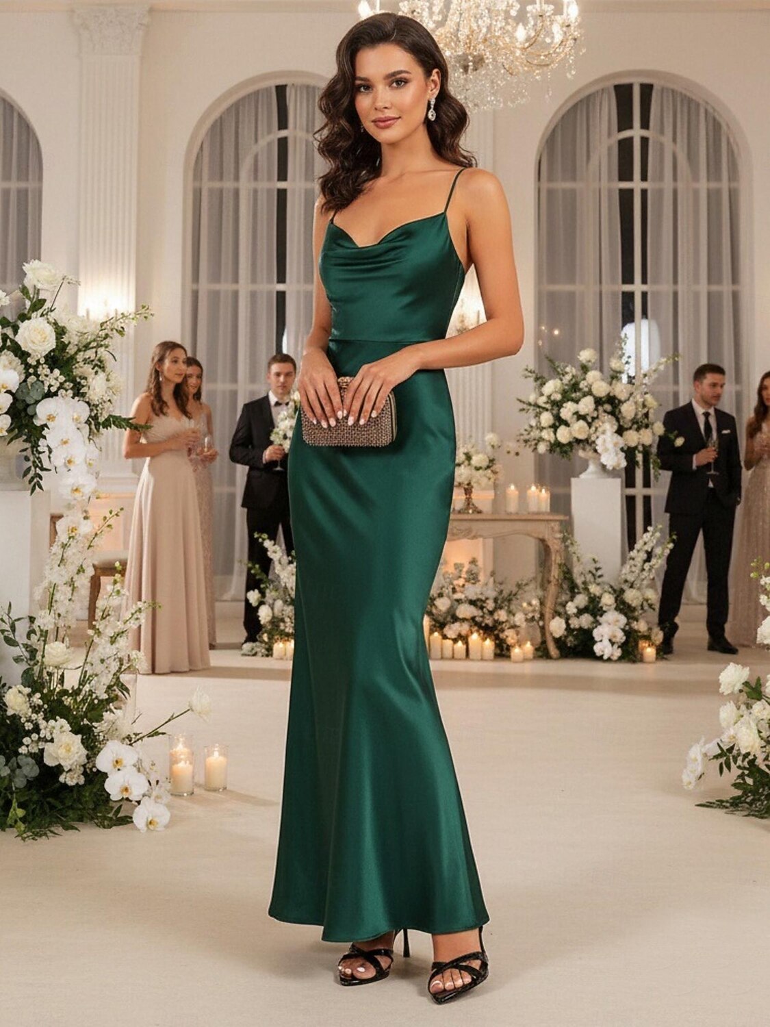 Schwarze Riemchensandalen mit Absatz – elegante Stiletto-Sandalen für Damen, perfekt für Hochzeiten in geschlossenen Räumen, als Hochzeitsgast-Outfit oder als schicke offene Abendschuhe. 2026 - $54.99 –P1