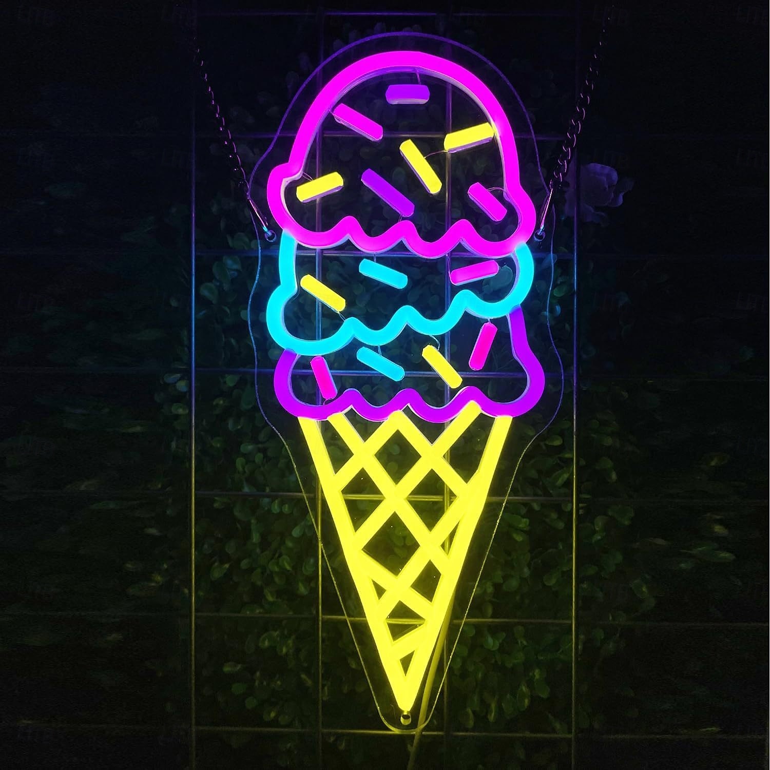 Неоновая вывеска «Мороженое» для украшения стен, с регулируемой яркостью, питанием от USB, светодиодная неоновая вывеска для гостиной, ресторана, магазина мороженого, дня рождения, спальни, бара, 2026 - $25.99 –P4