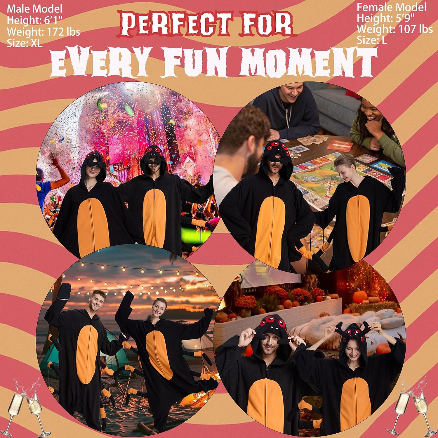 Onesie Costume Funny Costume Adults' Men's Women's Christmas Carnival New Year Dress Up 2026 - $49.99 –P7