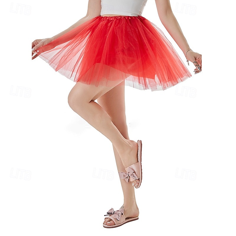 Fancy Costume Tulle Skirt Tutu Skirt Retro Vintage 1980s Layered Puffy Neon Adults' Women's Halloween Carnival Party Performance Dance Ballet Dress Up 2026 - $17.49 –P3