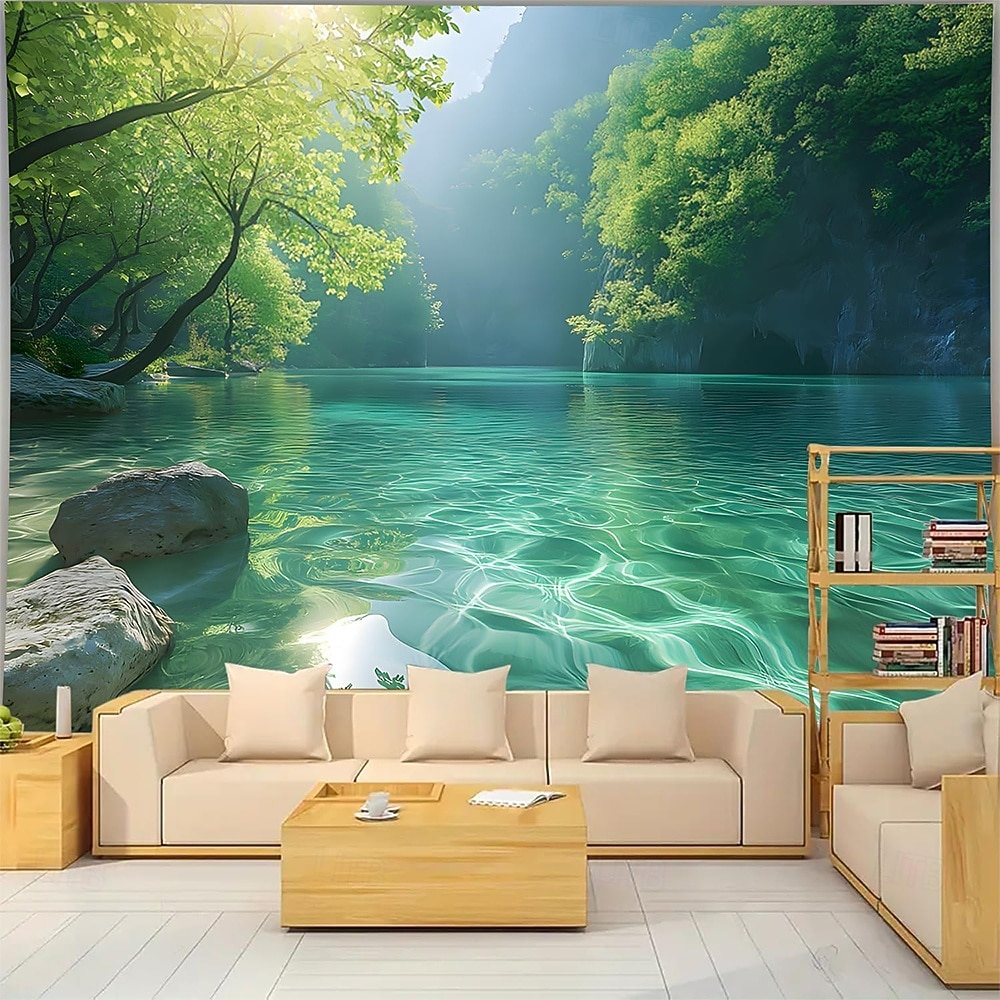 arazzo Striscioni Coperta Lago 森林 3D Camera da letto Soggiorno Dormitorio Stanza per adolescenti Dormitorio universitario Portico a muro Arredamento per la casa del 2026 a $20.99 –P4