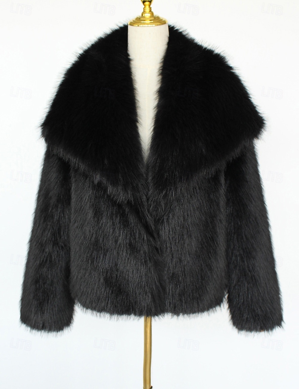 Kunstpelz-Umhänge Damenumhang Elegant Langarm Kunstpelz Hochzeit Schals Mit Unifarbe Für Party Herbst 2026 - $54.99 –P11