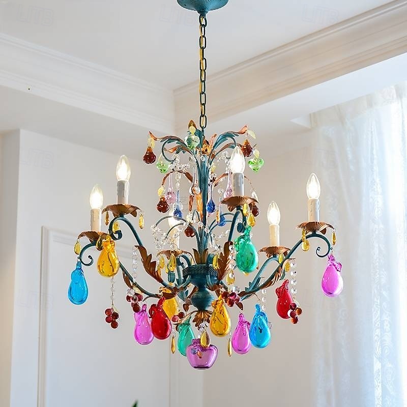 4-Light 6-Light 58 cm Hengende lanternedesign Anheng Lys Metall Glass Malte overflater Moderne 110-120V 220-240V 2026 - $791.99 –P2