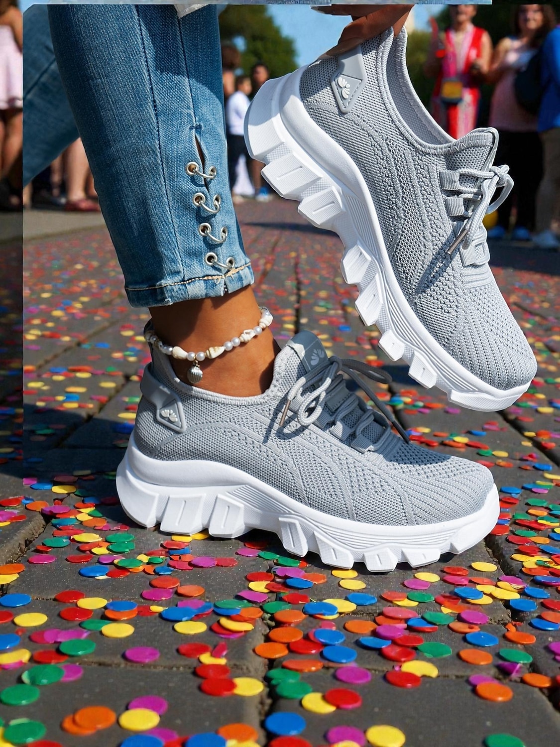 Baskets de course orange pour femmes tissu en mesh respirant chaussures de sport confortables et légères pour le carnaval le festival et les activités de plein air de 2026 ? $34.99 –P3