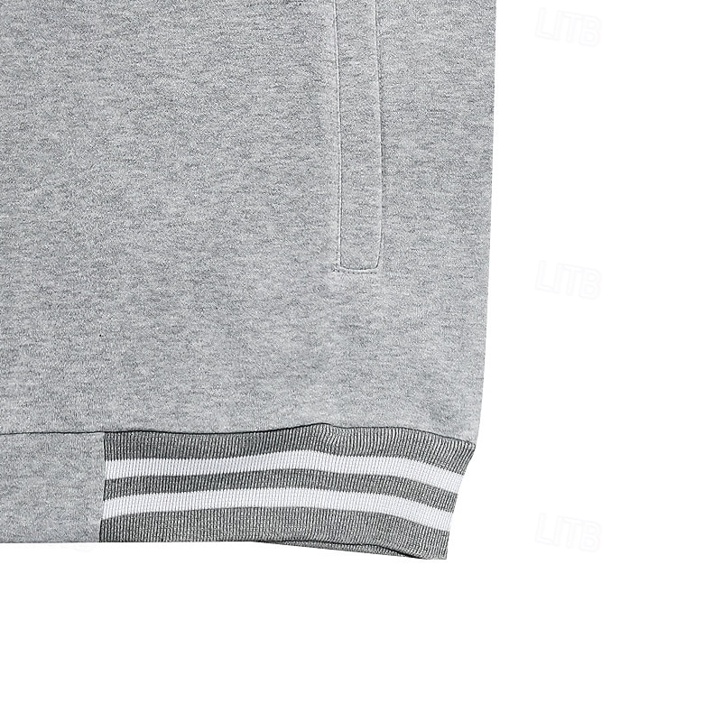 Per uomo Giacca Leggera Giacca Casual Giacca College Casuale Quotidiano Tasca Primavera Autunno A righe Streetwear Elegante Colletto Mao Regolare Nero Rosso Blu marino Blu reale Grigio chiaro Giacca del 2026 a $34.99 –P10