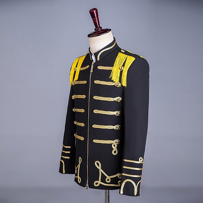 Retro Vintage Rococo Coat Masquerade Circus Jacket Long Sleeves Prince Aristocrat Fancy Dress Men's Carnival Masquerade Event / Party Adults' Coat Fall & Winter 2026 - $102.99 –P2