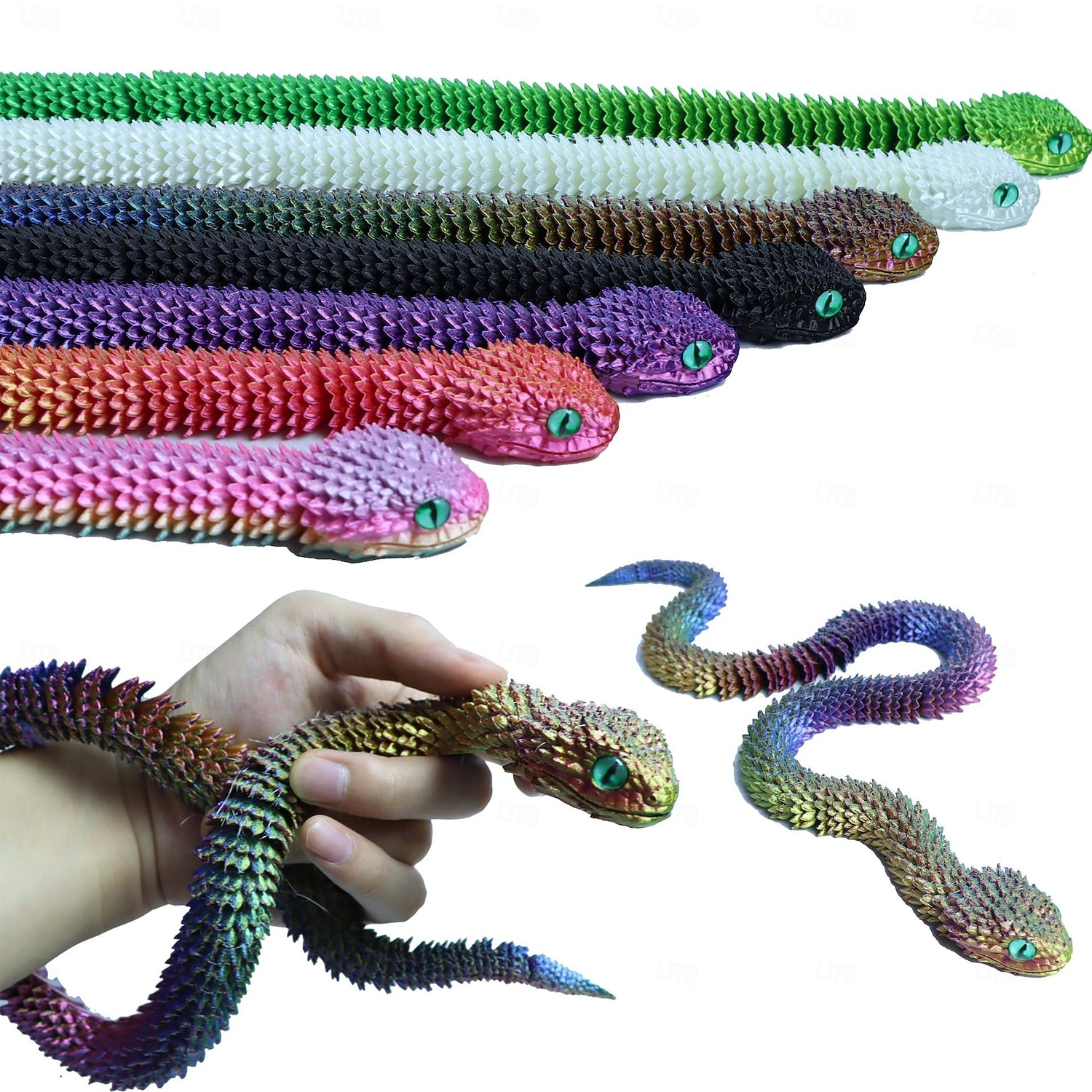 Easter Eggs, Snake Egg with 3D Printed Snake, Year of The Snake 2025, 3D Printed Snake, Executive Desk Toys, Articulated Snake, Fidget Toys Gifts for Easter Adults 2026 - $10.99 –P14