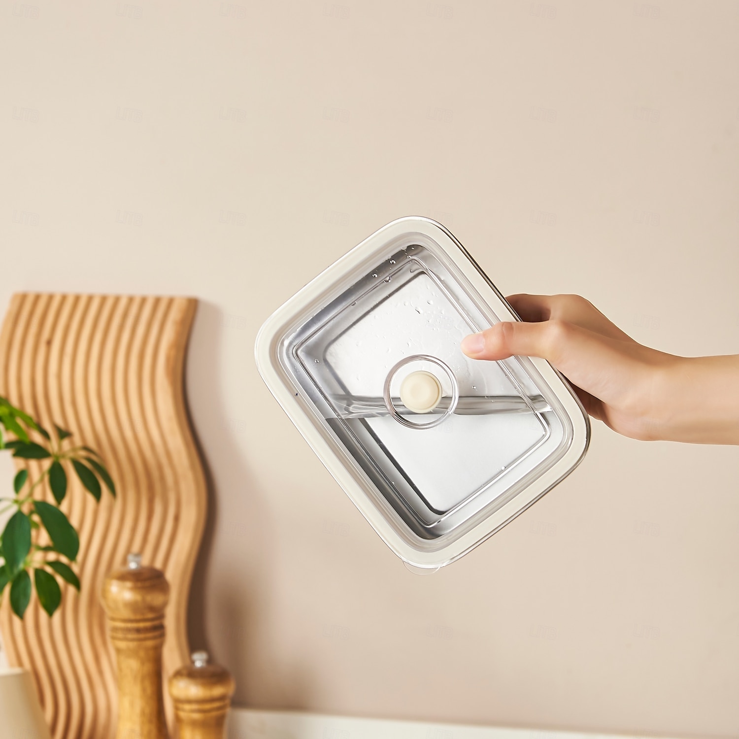 vakuummatbeholder matvaregodkjent sus304 forseglet matoppbevaringsboks bento lunsjboks for frukt, kjøleskapsikker, lufttett måltidsbeholder (firkantet) 2026 - $20.99 –P15