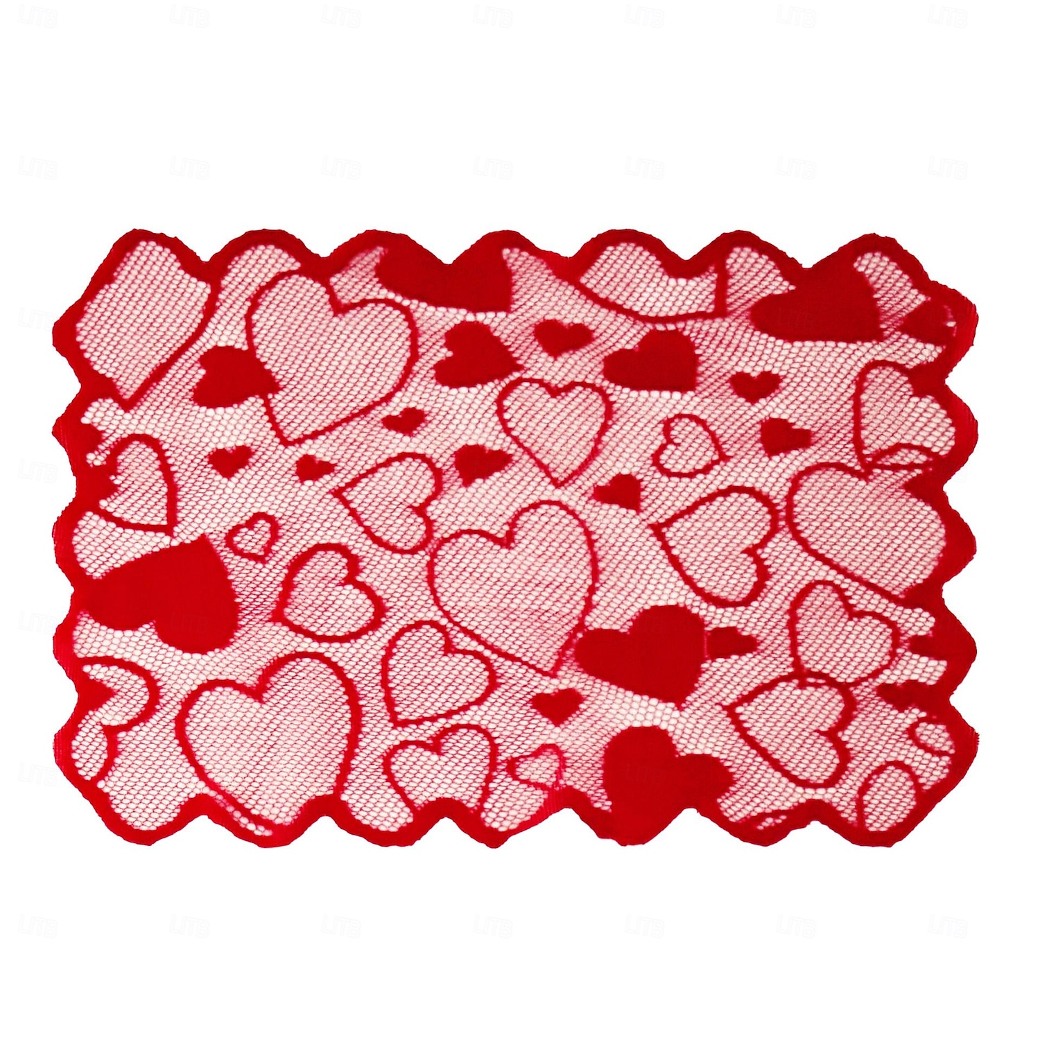 Valentine's Day Heart Lace Table Runner and Placemat Set, Red Cupid Design, Perfect for Weddings, Romantic Dining, Festive Decor, Ideal for Valentine's Day Home and Table Decorations 2026 - $3.99 –P6