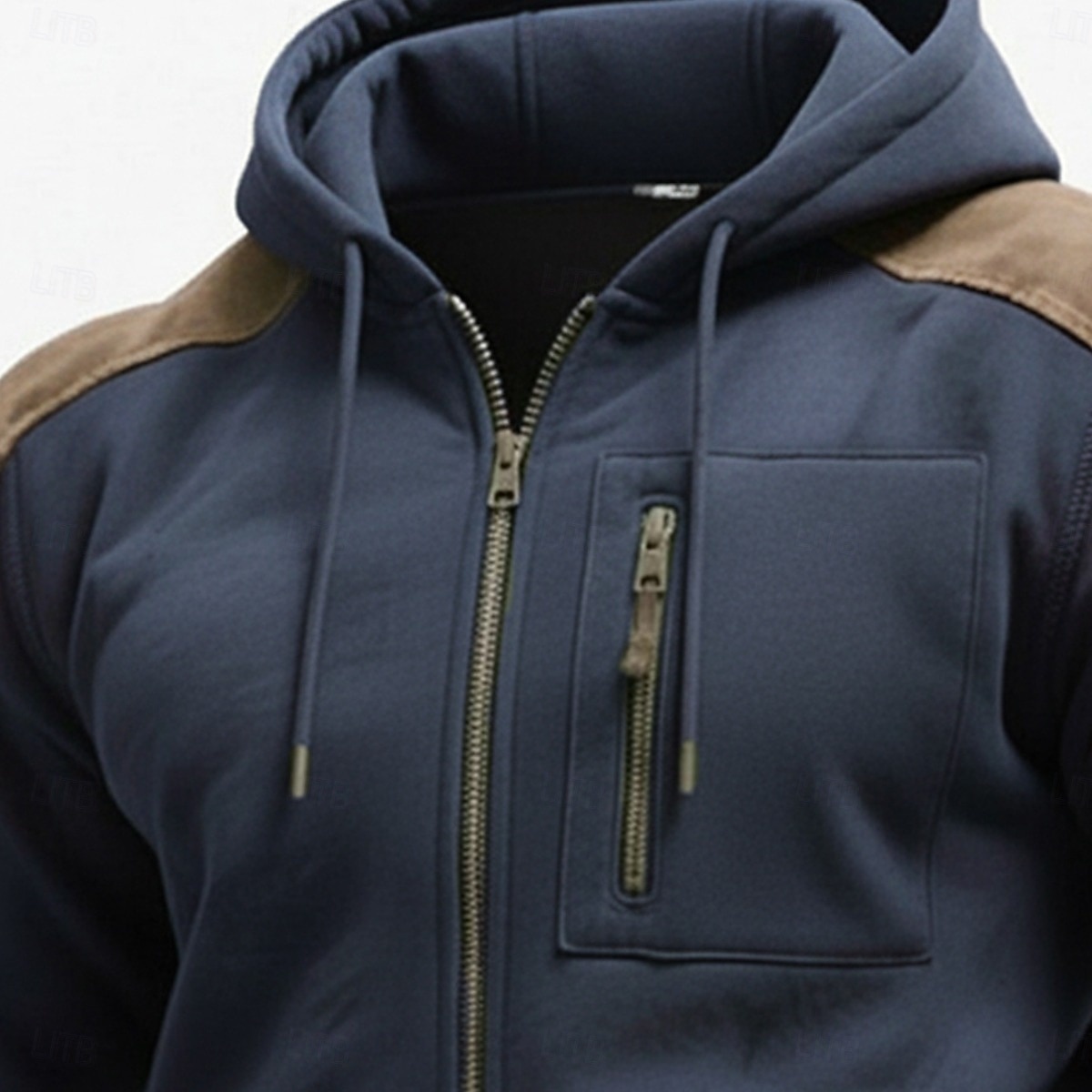 Herren Kapuzensweatshirt Vollreißverschluss-Kapuzensweatshirt Taktischer Kapuzensweatshirt Schwarz Marineblau Mit Kapuze Einfach Reißverschluss Farbblock Lässig Täglich Sport & Outdoor Cool 2026 - $24.99 –P4