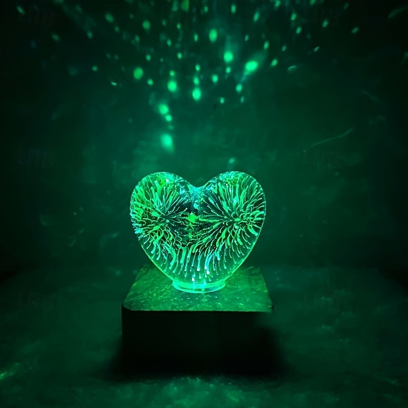 1 buc lampă de noapte cu artificii de dragoste 3D alimentată prin USB 11 * 9cm decorativ pentru dormitor living dining atmosferă pentru capul de pat lumini decorative cadouri 2026 - $17.99 –P9