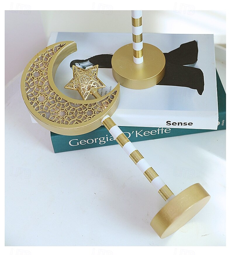 ramadan eid led dekoratív fényjelzés csillag hold vár beltéri hálószoba ünnepi hangulatú függőlámpa aa elemdoboz 30cm magasság 2026 - $13.99 –P2