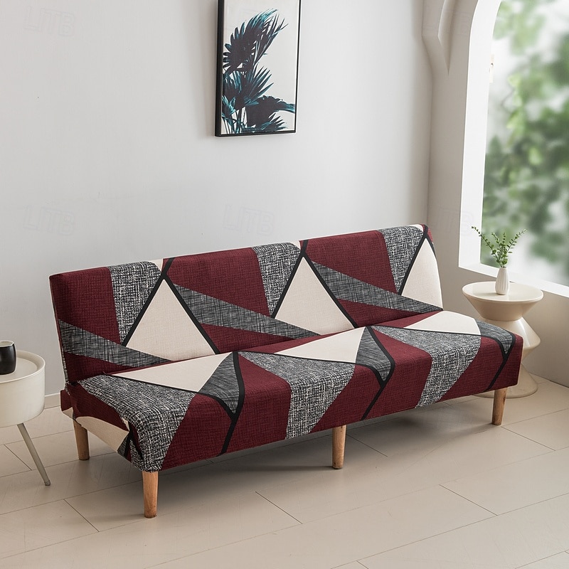 Housse de canapé-lit extensible en tissu imprimé, disponible en 3 tailles différentes, housse de canapé sans accoudoirs, housse de banc élastique, protection décorative pour le Nouvel An, décoration de 2026 ? $28.99 –P18