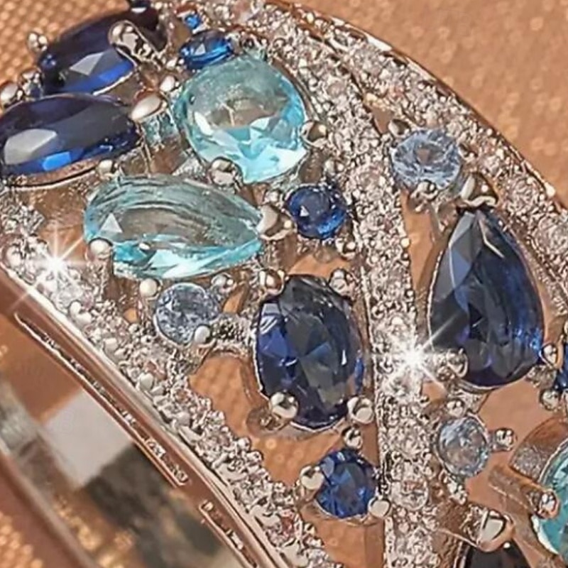 1PC Ring For Women's Cubic Zirconia Clear Daily Prom Gift Zircon Copper Geometrical 2026 - $21.99 –P2