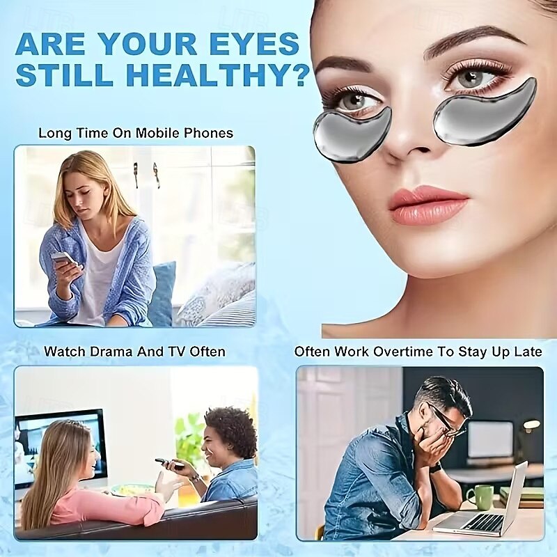 1 paar herbruikbare roestvrijstalen oogmaskers - multifunctioneel ontwerp voor warmte- en koudetherapie, draagbaar en reisvriendelijk, geschikt voor alle huidtinten, in gebroken wit. 2026 - $23.99 –P6