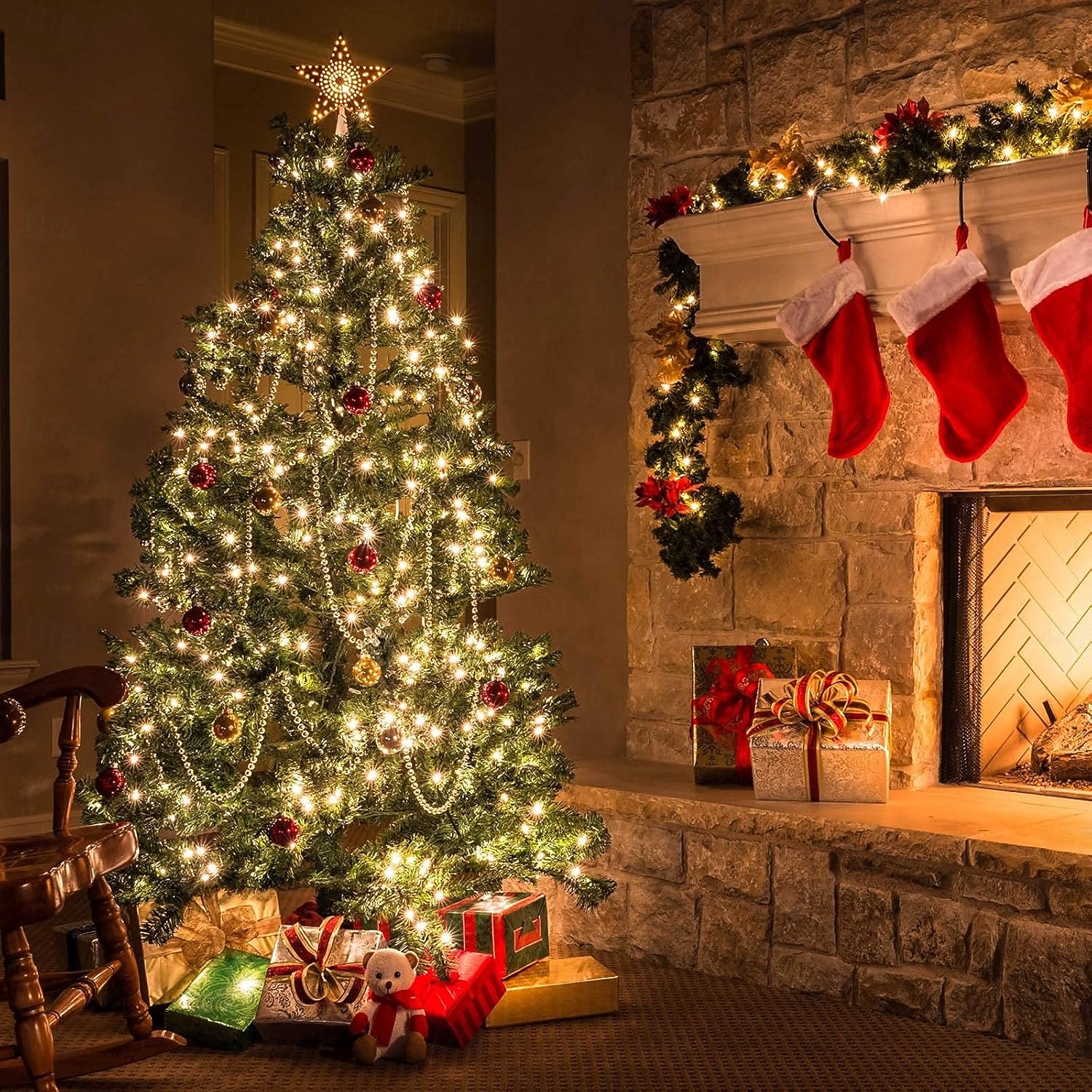 Vízálló elemes fényfüzér mini lámpák 33ft 100 LED 8 funkciós időzítő távirányítóval benti hálószobához Valentin-nap új év Halloween esküvői parti hangulatú díszvilágítás 2026 - $17.49 –P6