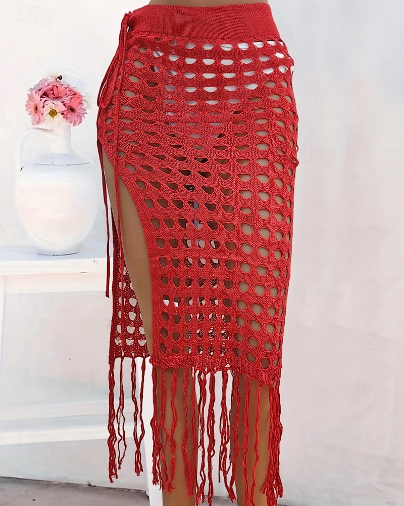Mujer Bañadores Tapadera Vestido de Baño Falda Traje de baño Cortado Vacaciones Ropa de playa Color sólido Sin Mangas Trajes de baño 2026 - $25.99 –P14