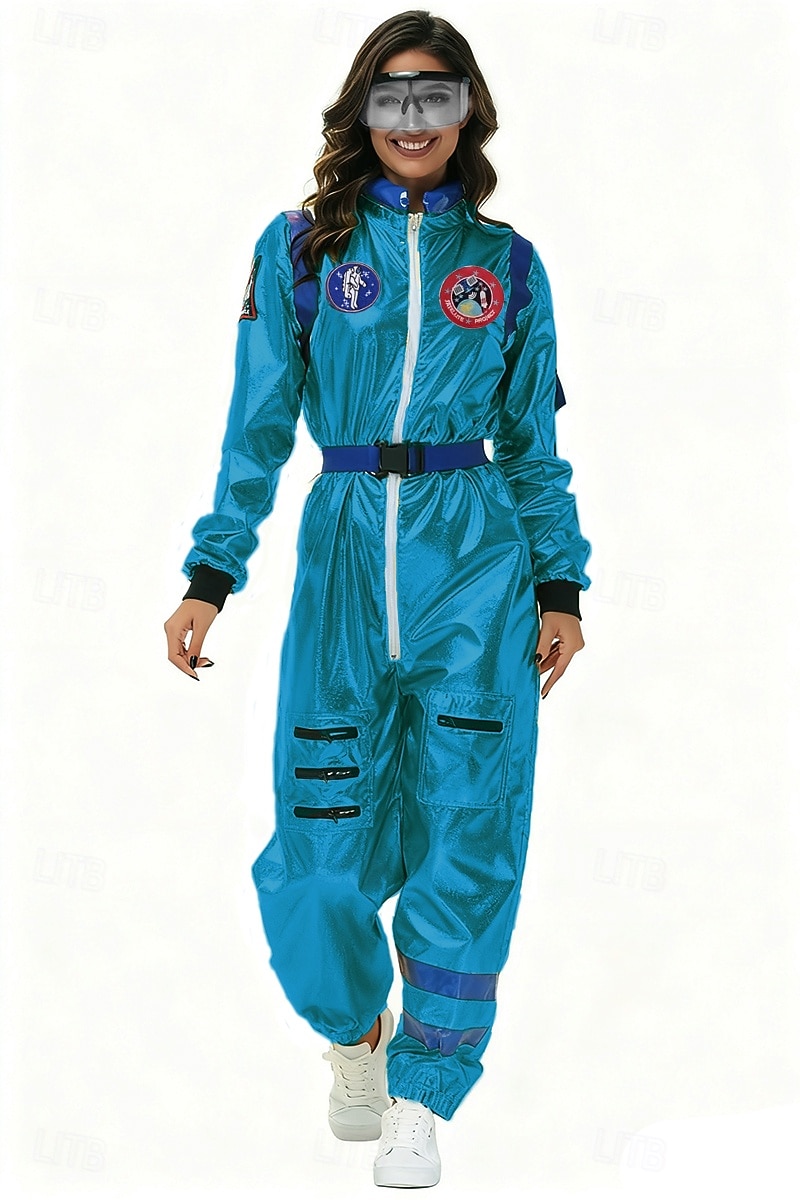 Paare Ausgefallene Kostüme Overall Onesies Astronaut Cosplay Kinder Erwachsene Unisex Halloween Karneval Buchwoche Party Leistung Verkleidung für Schulveranstaltungen Einfache Halloween-Kostüme 2026 - $51.99 –P2
