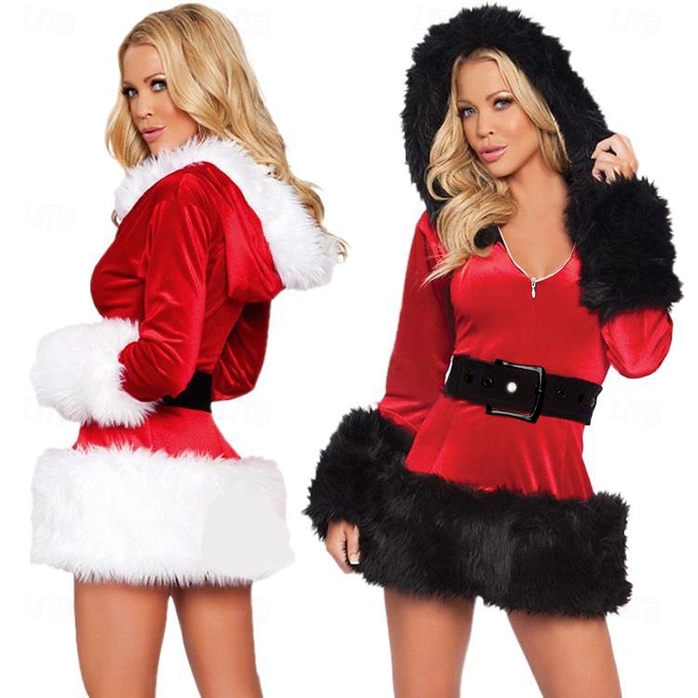 Santa Suit Santa Claus Mrs.Claus Costume Christmas Dress Santa Clothes Sexy  Costumes Women's Sexy Lady Cosplay Costume Christmas Dress Belt 2026