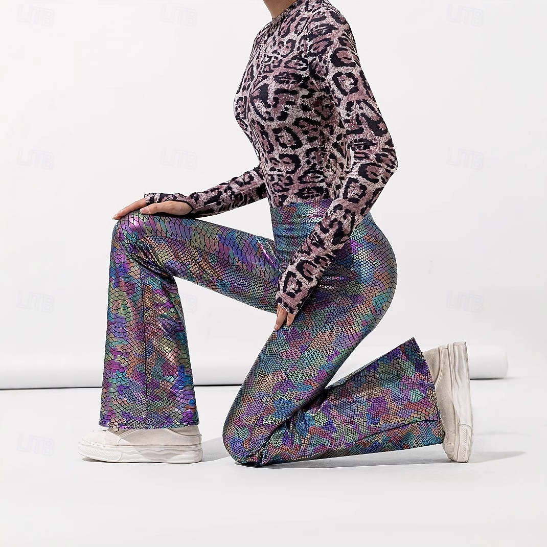 דִיסקוֹ שנות ה-80 מִכְנָסַיִים דיסקו תחפושות בגדי ריקוד נשים תחפושת קרנבל נשף מסכות מארדי גרא יום יומי\קז'ואל מצעד הגאווה חודש הגאווה מבוגרים מכנסיים 2026 - $54.99 –P8