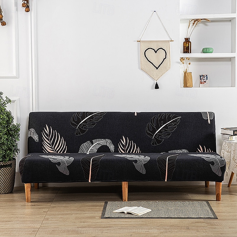 Housse de canapé-lit extensible en tissu imprimé, disponible en 3 tailles différentes, housse de canapé sans accoudoirs, housse de banc élastique, protection décorative pour le Nouvel An, décoration de 2026 ? $30.99 –P15