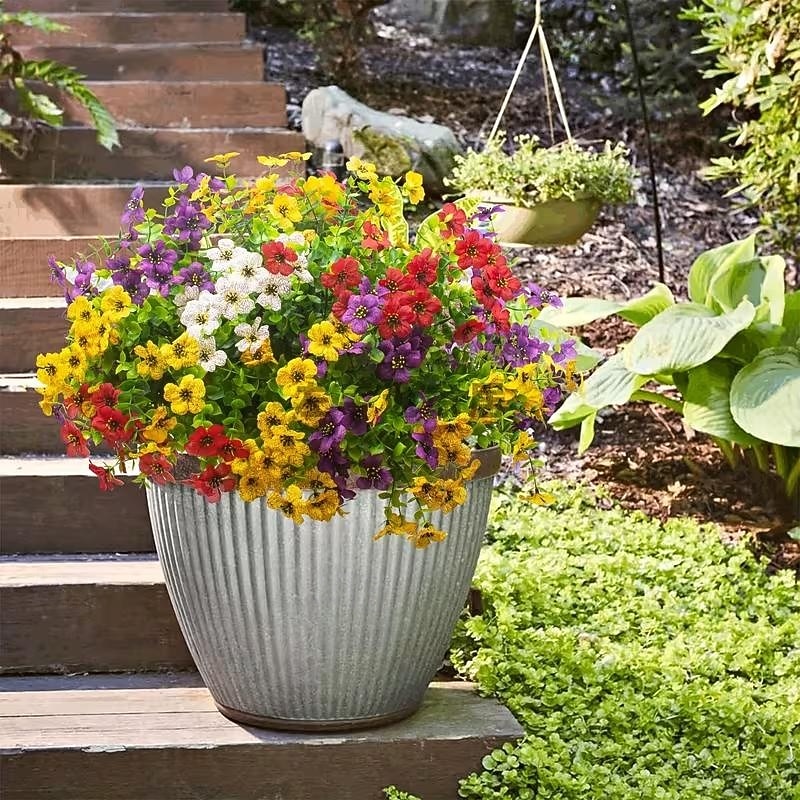 10 Bundles Artificial Flowers Fake Plants - Fake Flowers Outdoor Artificial Plants Flowers Eucalyptus Leaves DIY Wedding Garden Porch Window Box Pot Planters Decor Room Decor Home Decor Valentine's Day 2026 - $20.99 –P5