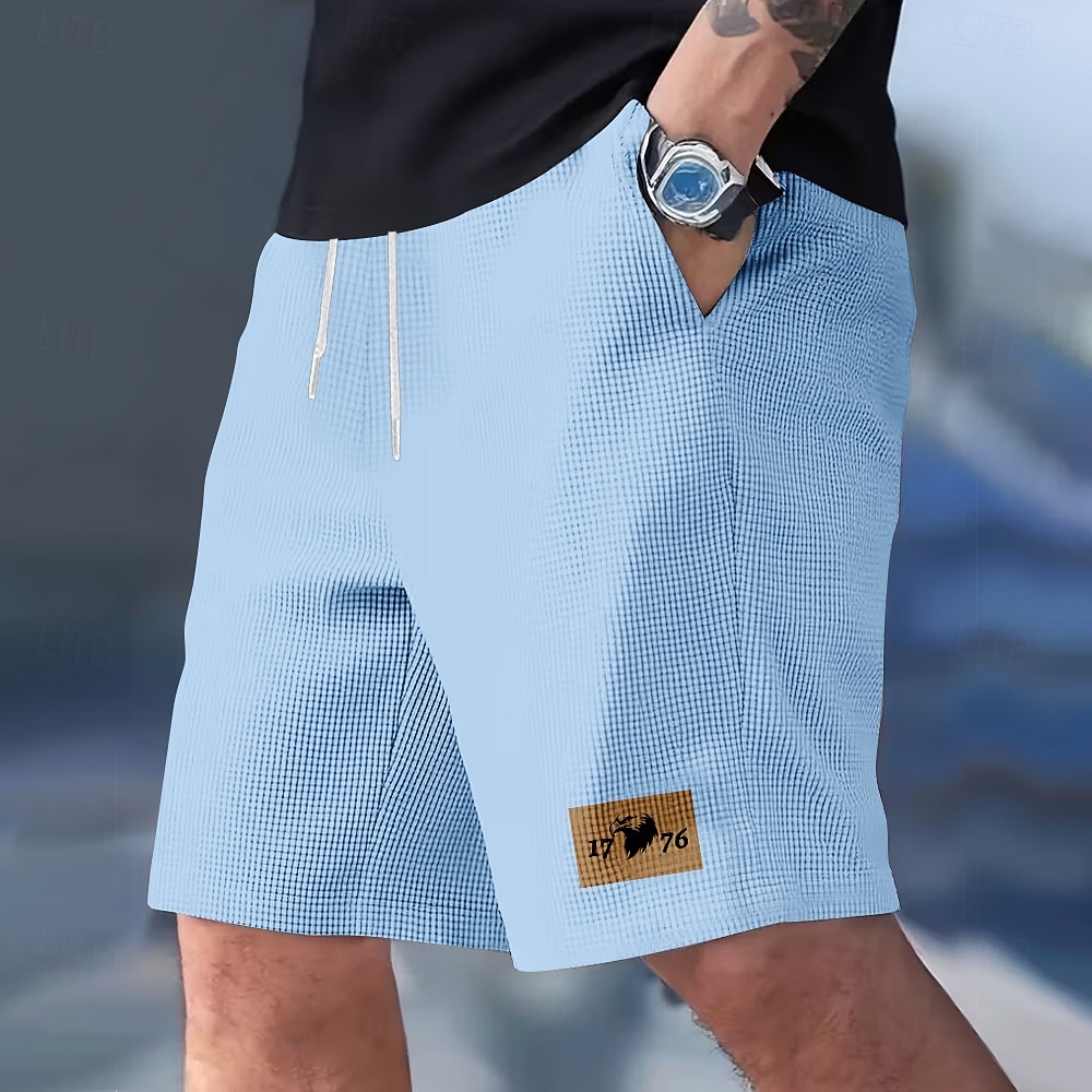 Per uomo 1776 250° anniversario degli Stati Uniti Pantaloncini Waffle Pantaloncini da tuta Pantaloncini casual Misura del girovita medio Moda Casual Vacanza Jogging Allenamento Coulisse elastica in del 2026 a $22.99 –P2