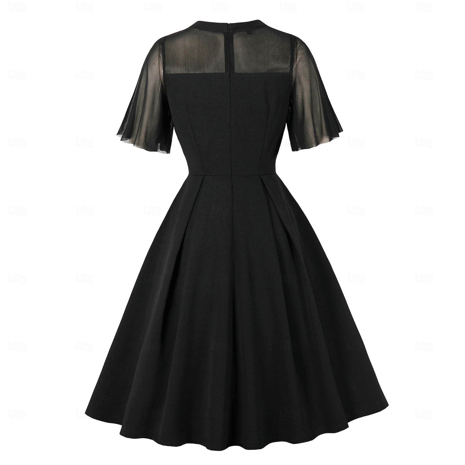Femtiotal Retro / vintage Klänningar Swing klänning Korta ärmar Ensfärgat Maskeradkläder Dam Karnival Maskerad Dagliga kläder Möhippa Vuxna Klänning 2026 - $43.99 –P2