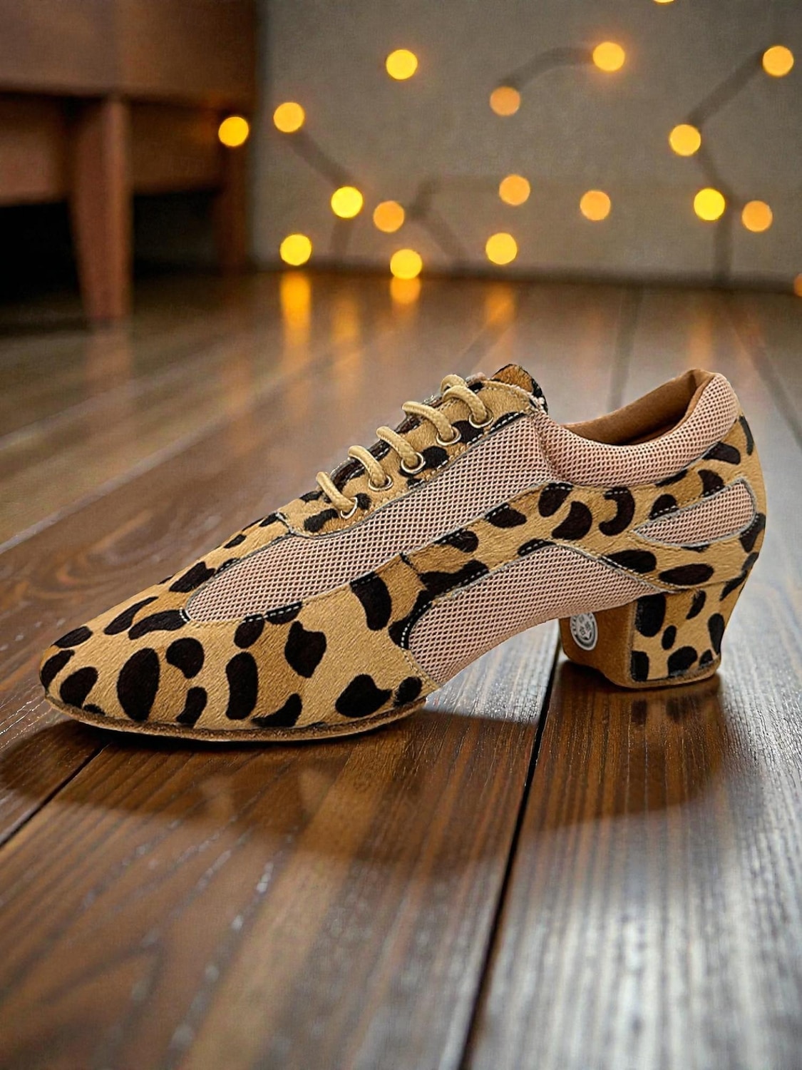 Women's Zebra Print Lace-Up Professional Dance Shoes - Suede Sole Latin & Ballroom Practice Heels, Breathable Design, Comfortable Training & Performance Footwear for Women 2026 - $64.99 –P2