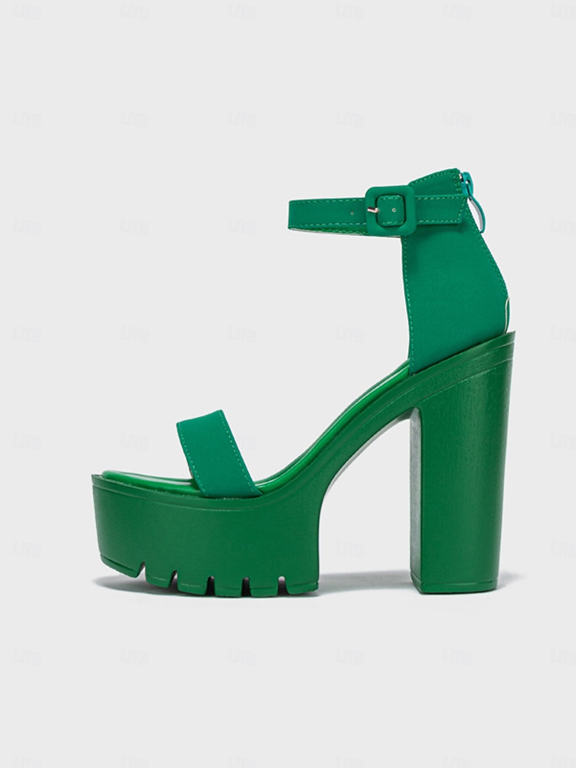 naisten vihreät platform-sandaalit lohkokorolla - rohkeat nilkkaremmit avoimet kärjet juhlakengät Pyhän Patrickin päivän juhlintaan, irlantilaisiin festivaaleihin &yöjuhlat 2026 - $42.99 –P7