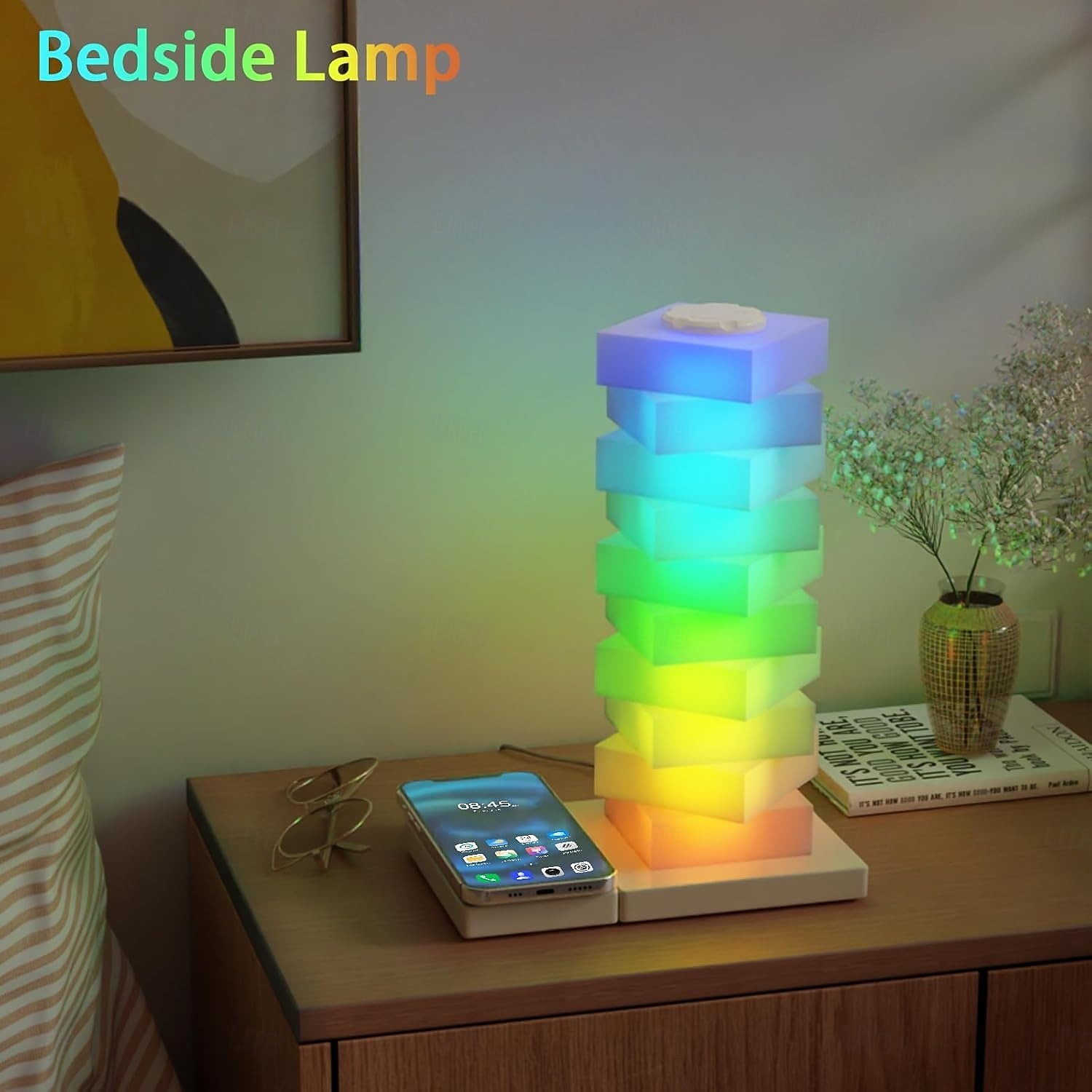 luce LED girevole assemblata fai da te, commutazione luce bianca e arcobaleno, utilizzata per lampade da scrivania da ufficio, luci da tavolo da gioco e luci notturne da comodino, regalo ideale del 2026 a $25.99 –P5