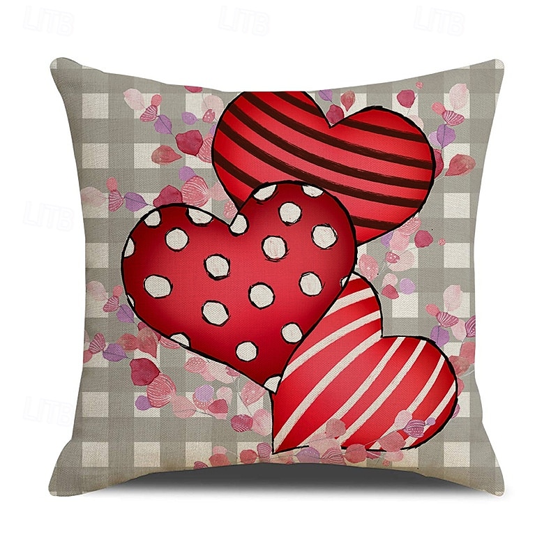 Valentine's Day Throw Pillow Cover, Holiday Letter Print Cushion for Sofa, Home Decor, Cozy Decorative Pillow for Living Room, Bedroom, and Office 2026 - $13.99 –P4