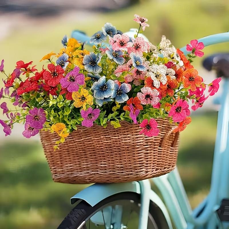 10 Bundles Artificial Flowers Fake Plants - Fake Flowers Outdoor Artificial Plants Flowers Eucalyptus Leaves DIY Wedding Garden Porch Window Box Pot Planters Decor Room Decor Home Decor Valentine's Day 2026 - $20.99 –P7