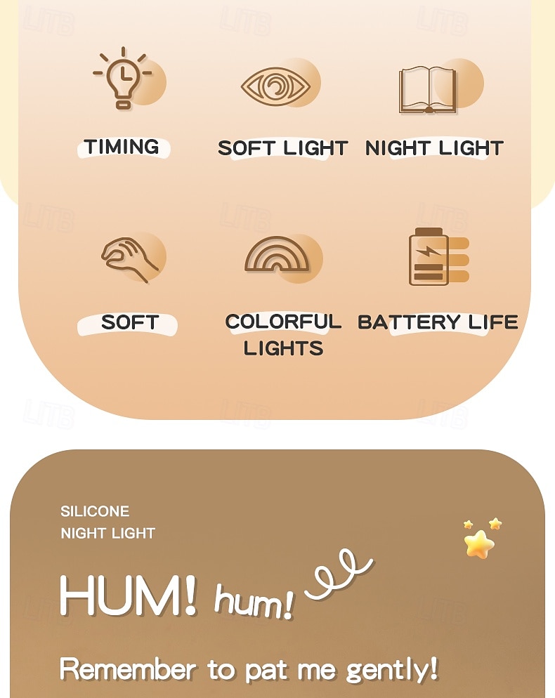 7-Color Gradient Koala Soft Silicone Patting Light Usb Charging Nightlight Timer Christmas New Year Festival Birthday Gift Bedroom Atmosphere Light 2026 - $23.99 –P3
