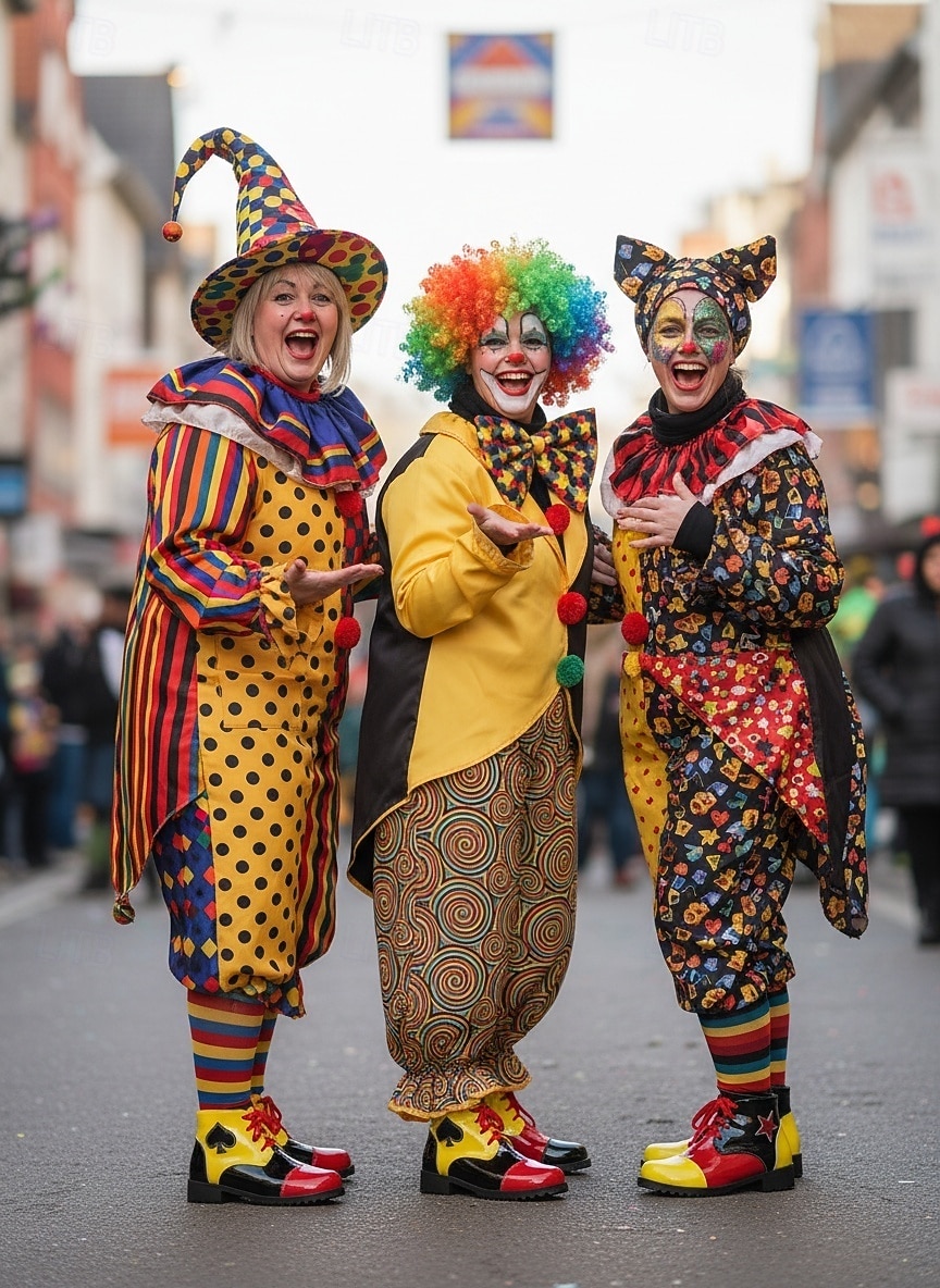 Γυναικεία Μαρντί Γκρά Κόκκινα Παπούτσια Πρόσω خلف Παπούτσια Μασκέ για Καρναβαλικό Κόσμο Κλόουν Κοσπλέι  Χάλοουιν 2026 - $46.99 –P7