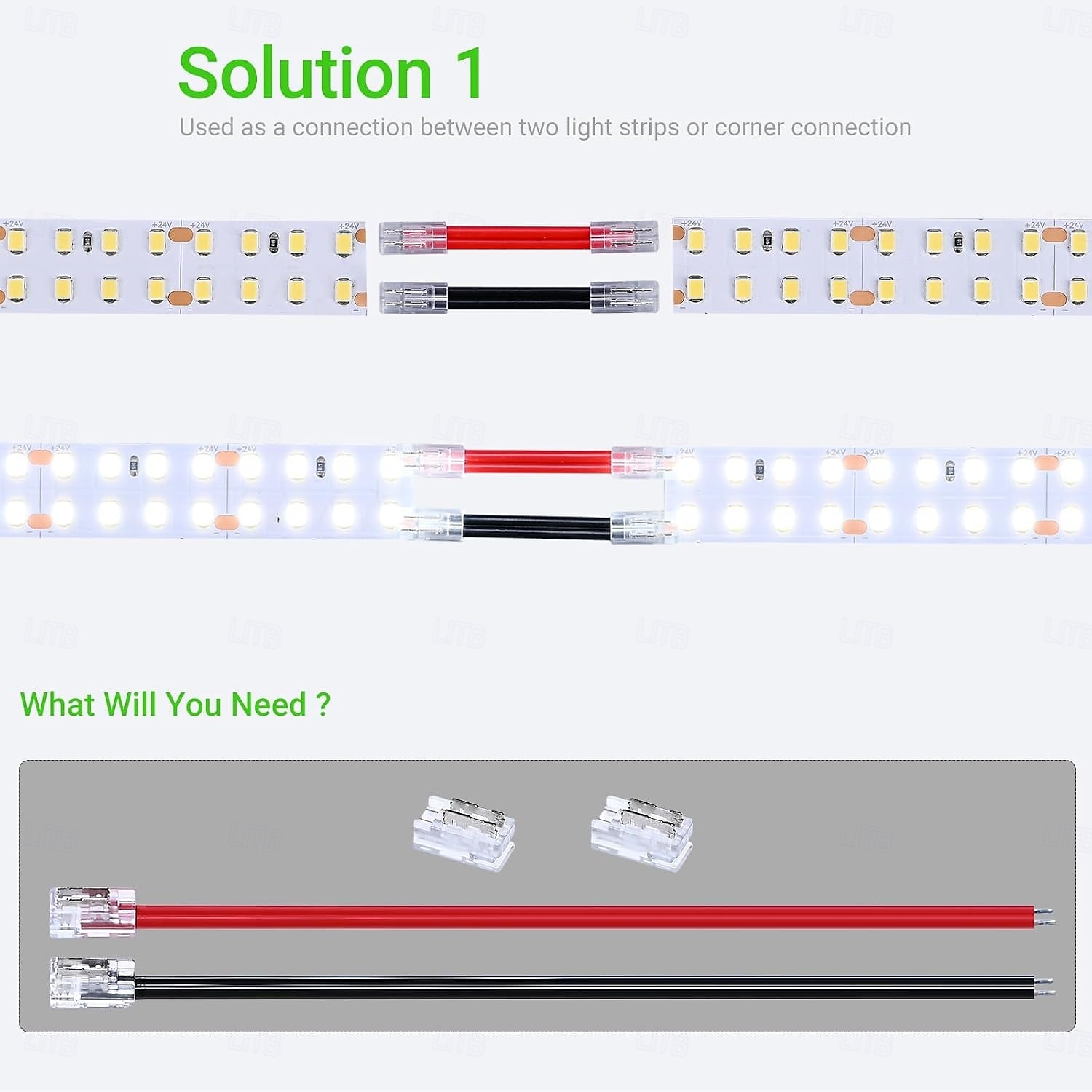 6 PCS LED Strip Connector for 15MM 20MM 25MM 30MM Wide SMD LED Strip Solderless Transparent 2PIN Connectors for Dual Row Triple Row 2835 5050 SMD Tape Light 2026 - $14.49 –P2