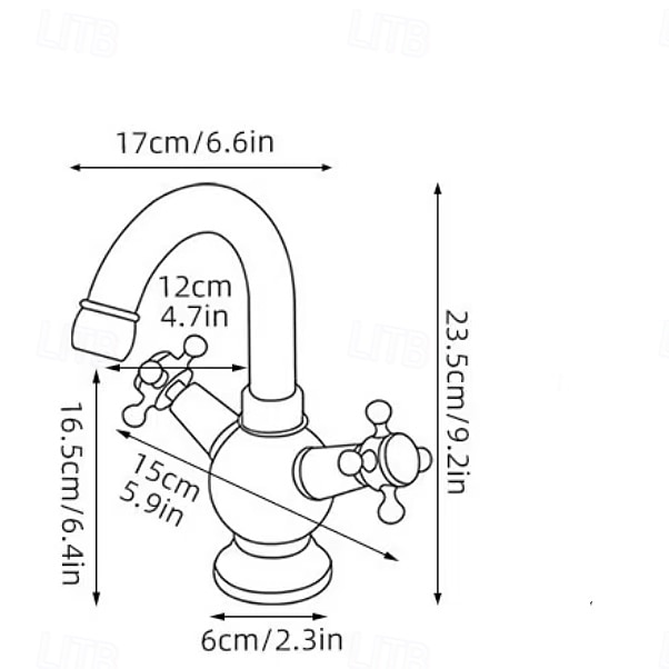 Waschbeckenarmatur - drehbar Chrom Außenmontage Einhebel Zwei LöcherBath Taps 2026 - $184.99 –P5