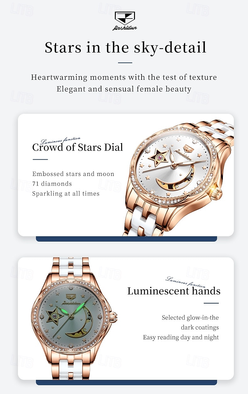 Automatic Mechanical Watch For Ladies Skeleton Luminous Waterproof Stainless Steel Luxury Elegant Mother's Day Gift for Women's Watches 2026 - $119.99 –P11