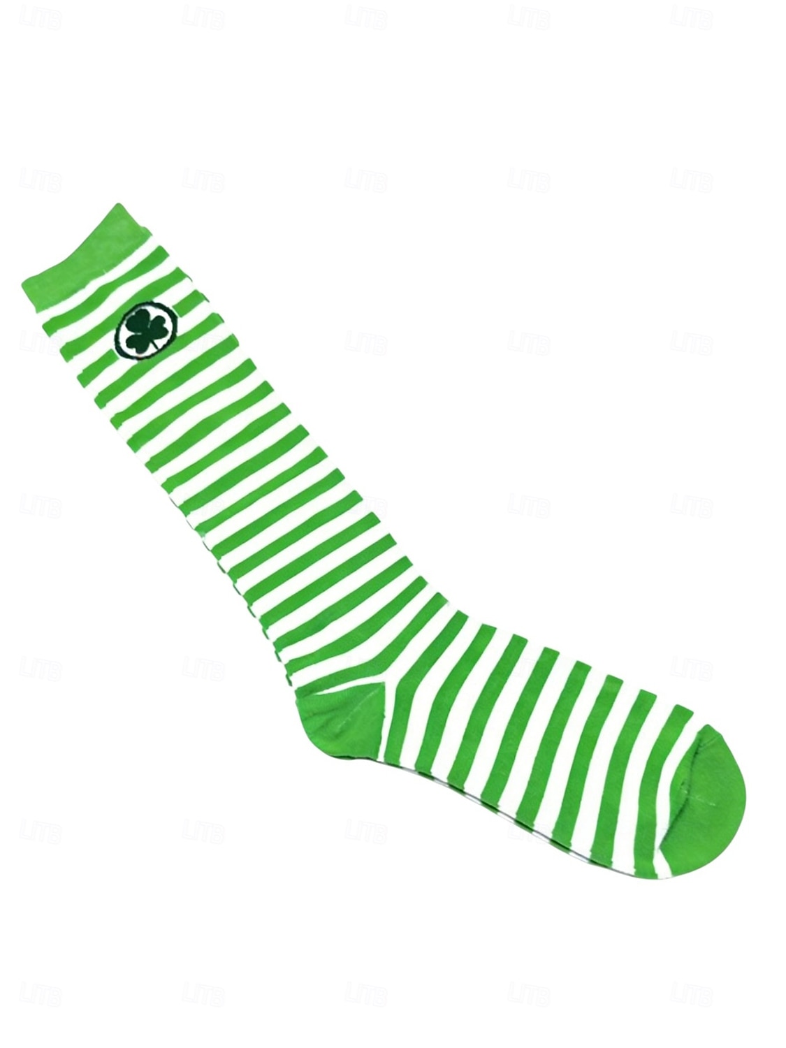 Calcetines de rayas verdes para hombre con diseño de trébol para el Día de San Patricio: perfectos para ocasiones festivas y celebraciones. 2026 - $9.99 –P5