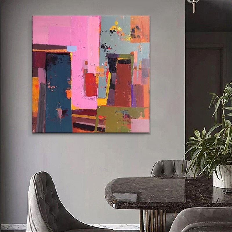Peinture à l'huile artisanale sur toile, décoration murale abstraite moderne de style Morandi, coloris pour la décoration intérieure, châssis entoilé ou roulée sans cadre. de 2026 ? $51.99 –P1