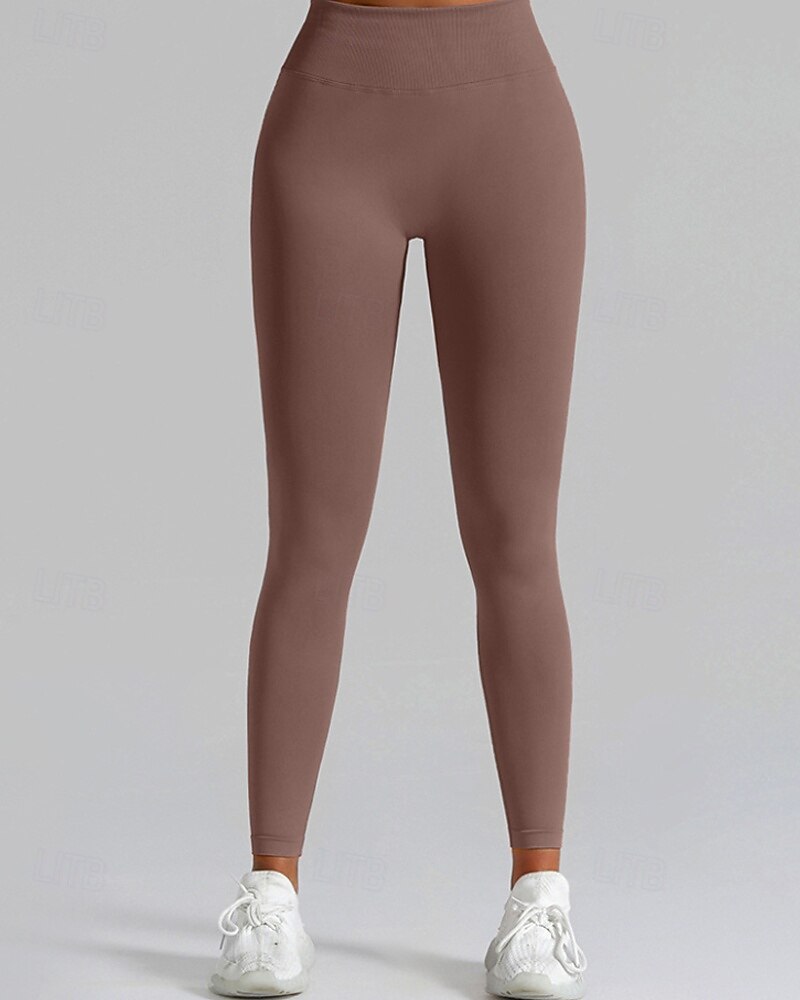 Per donna Chinos Leggings Streetwear Casual Athleisure Lunghezza intera Vita media Semplice Elastico in vita Traspirante Elasticizzato Quotidiano All'aperto Vacanza Viola Nero Blu reale Fuschia del 2026 a $17.99 –P17