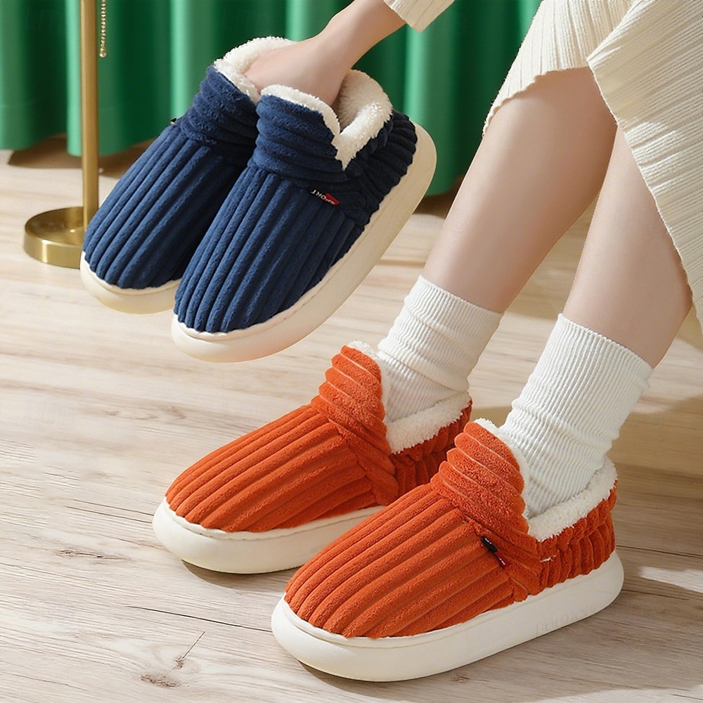 מגפי חורף לנשים מגפי שלג מכותנה קטיפה מעובה עם בטנת פליז אופנתית חמה נגד החלקה נעלי בית חיצוניות 2026 - $17.99 –P2