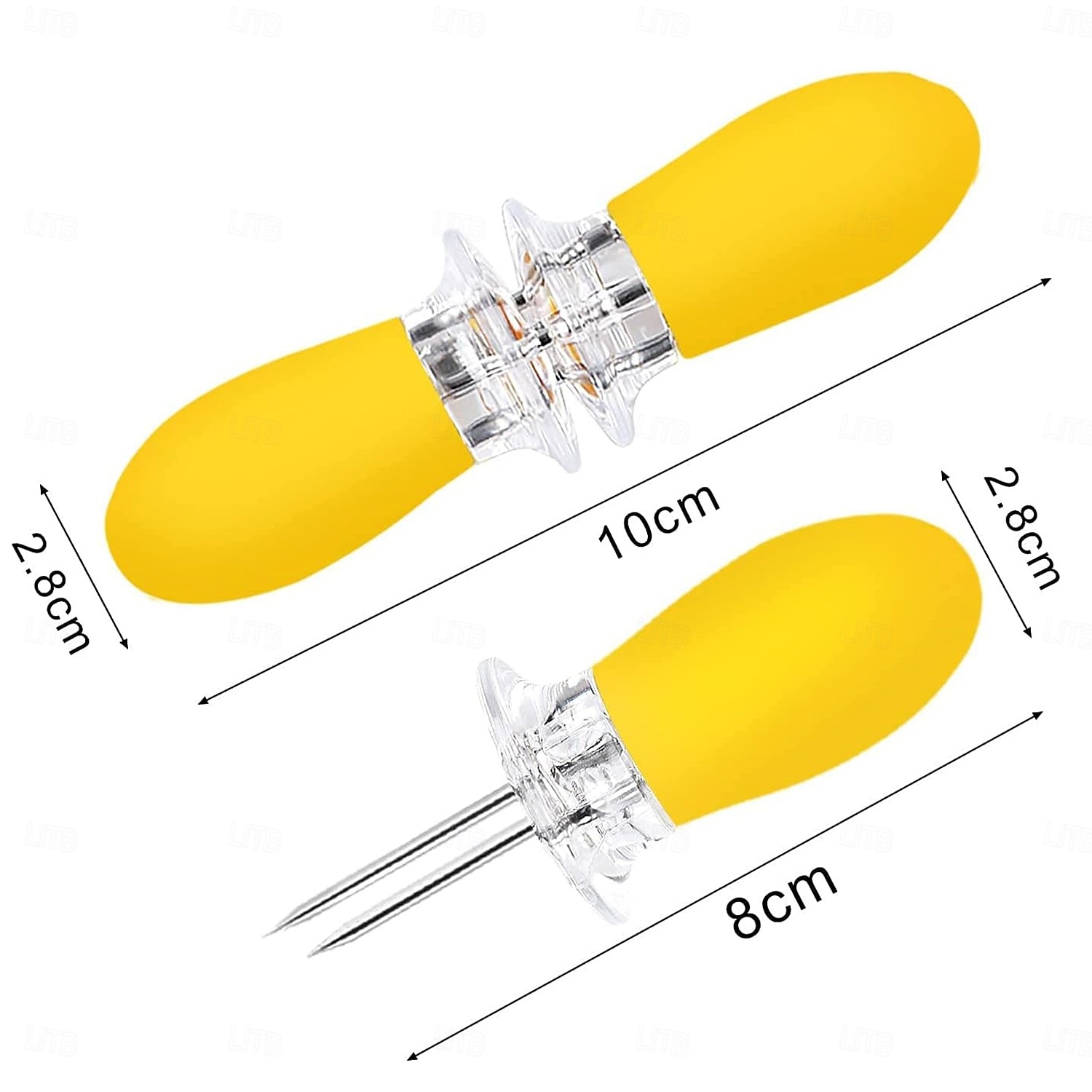 10 st majskolvshållare i rostfritt stål med spettgafflar och sammankopplade designer för hemmamatlagning, camping och grillfester (flerfärgade) 2026 - $11.99 –P3