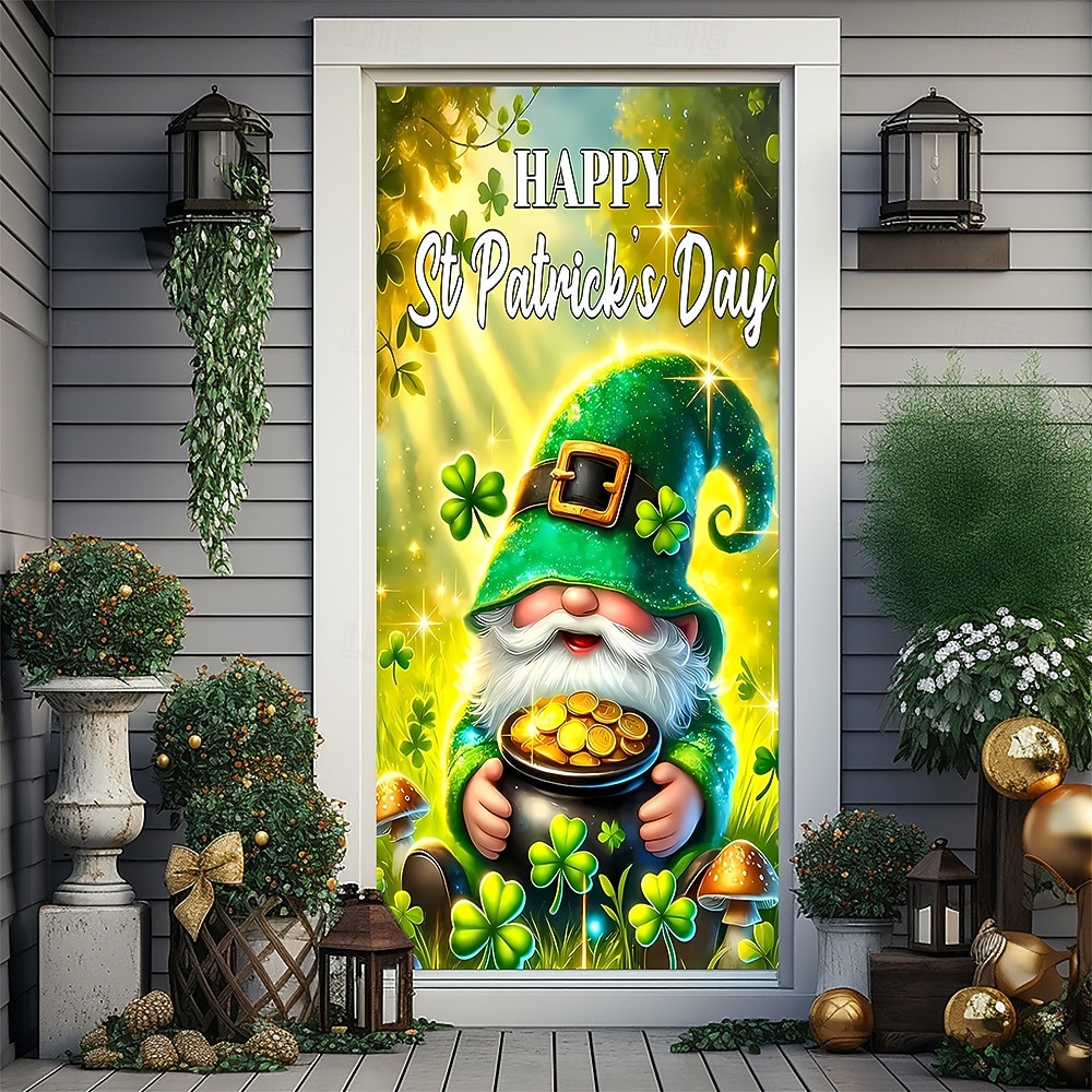 St. Patrick's Day Posters Door Cover Outdoor Banners Green Hat Shamrock Cute 3D Party Dorm Teens Room College Dorm Guys Man Cave Frat Bedroom Shooting Backgrounds Home Decor 2026 - $19.99 –P6