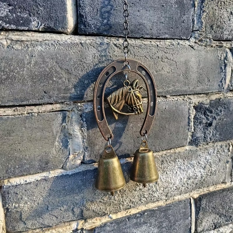 A Lucky Horseshoe Owl Wind Chime, Outdoor Iron Art Love Wind Chime, Vintage Horseshoe Design, Valentine's Day Iron Nail Wind Chime Home Decoration for Good Luck in Love, Perfect Garden Ornament 2026 - $10.99 –P3