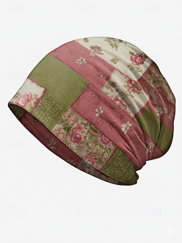 Женская эластичная шапка-бини из хлопковой смеси в стиле «богем», с разноцветным узором, можно носить как утеплитель для шеи, идеально подходит для повседневной носки и активного отдыха 2026 - $11.99 –P9