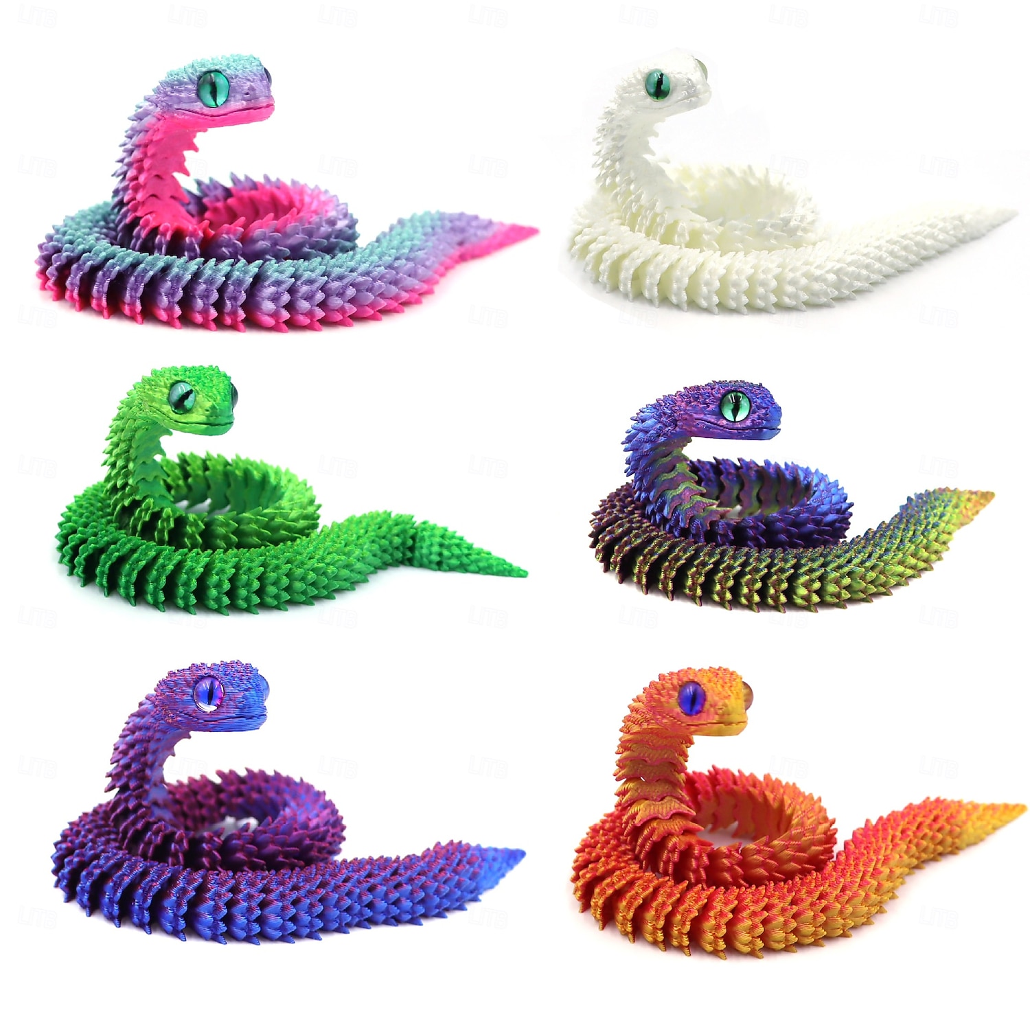 Easter Eggs, Snake Egg with 3D Printed Snake, Year of The Snake 2025, 3D Printed Snake, Executive Desk Toys, Articulated Snake, Fidget Toys Gifts for Easter Adults 2026 - $10.99 –P3