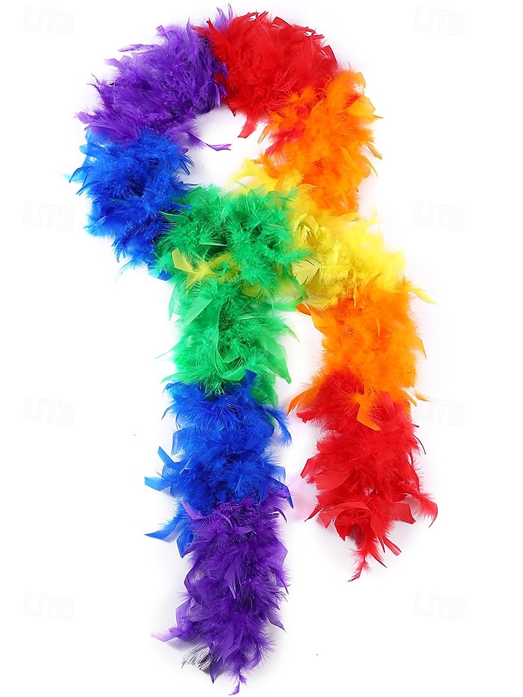 2026年 女性用マルディグラ羽毛ボア、複数の色、柔らかく軽量、カーニバルや仮面舞踏会に最適  コレクション – $14.99 –P6