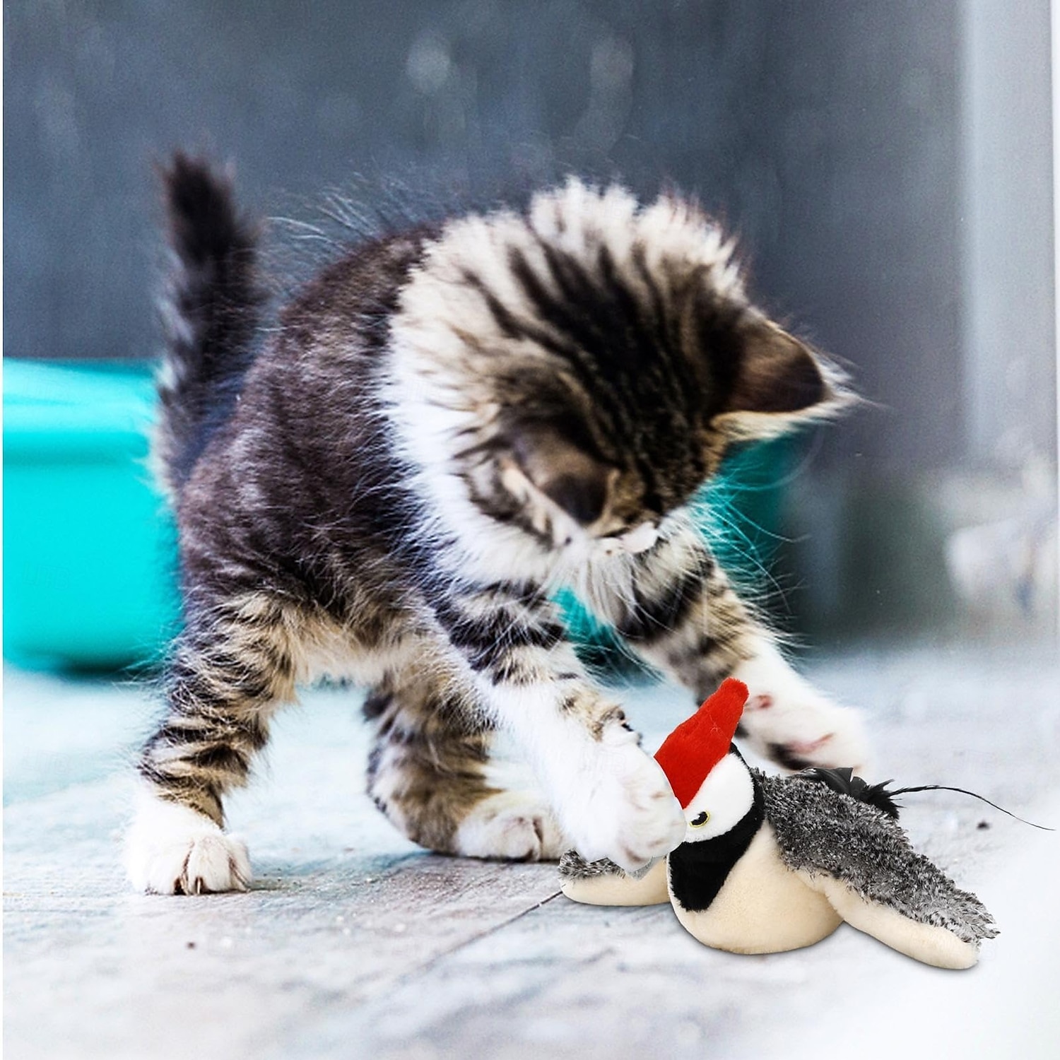 fliegendes Vogelspielzeug – Plüschkatzenspielzeug, USB-betriebenes Katzenspielzeug | Aktiviertes Kätzchenspielzeug mit Klappen und Geräuschen 2026 - $25.99 –P2